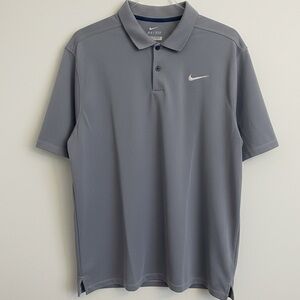 Nike Men's Dri-FIT Gray Polo Shirt
